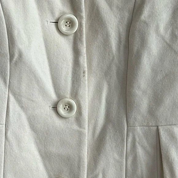 Cashmere Blend Donna Karan Cream Coat - Picture 8 of 8